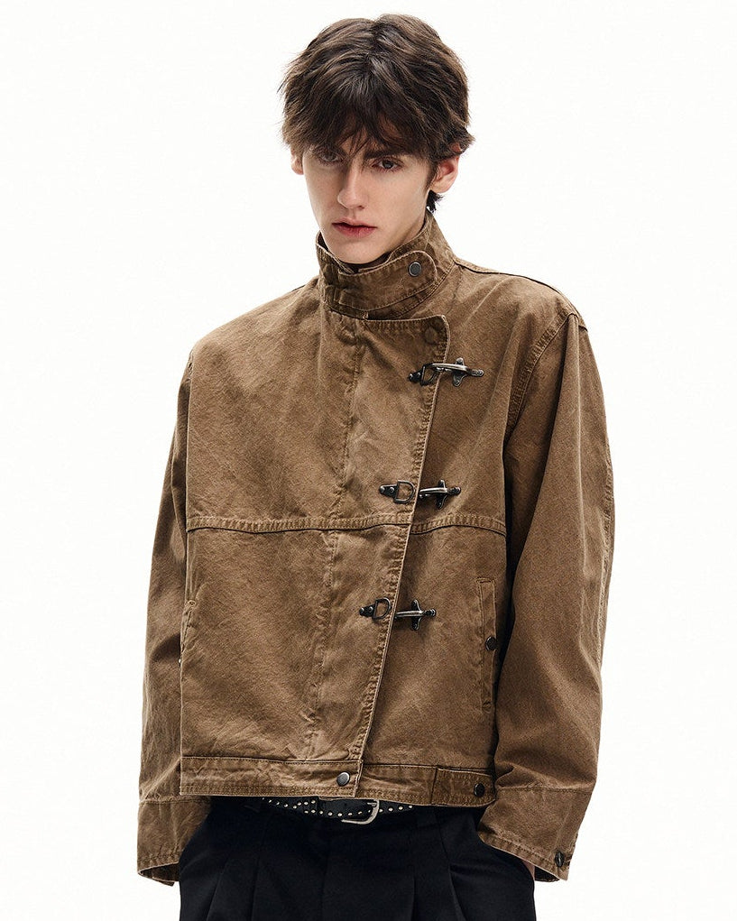 Washed Cotton Toggle Jacket