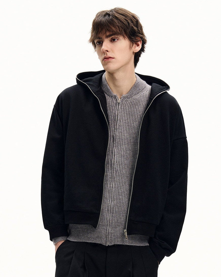 Premium Knit Hooded Jacket