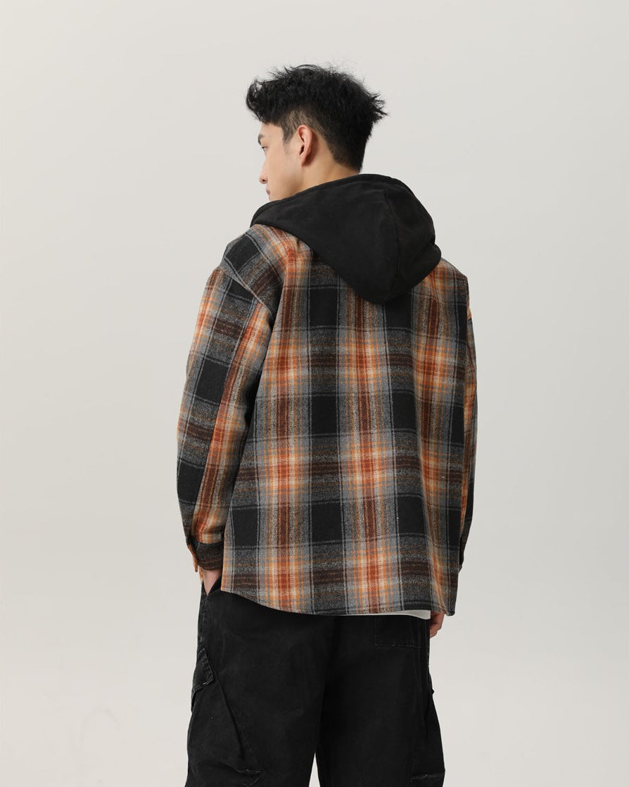 The Maillard Plaid Hood Jacket