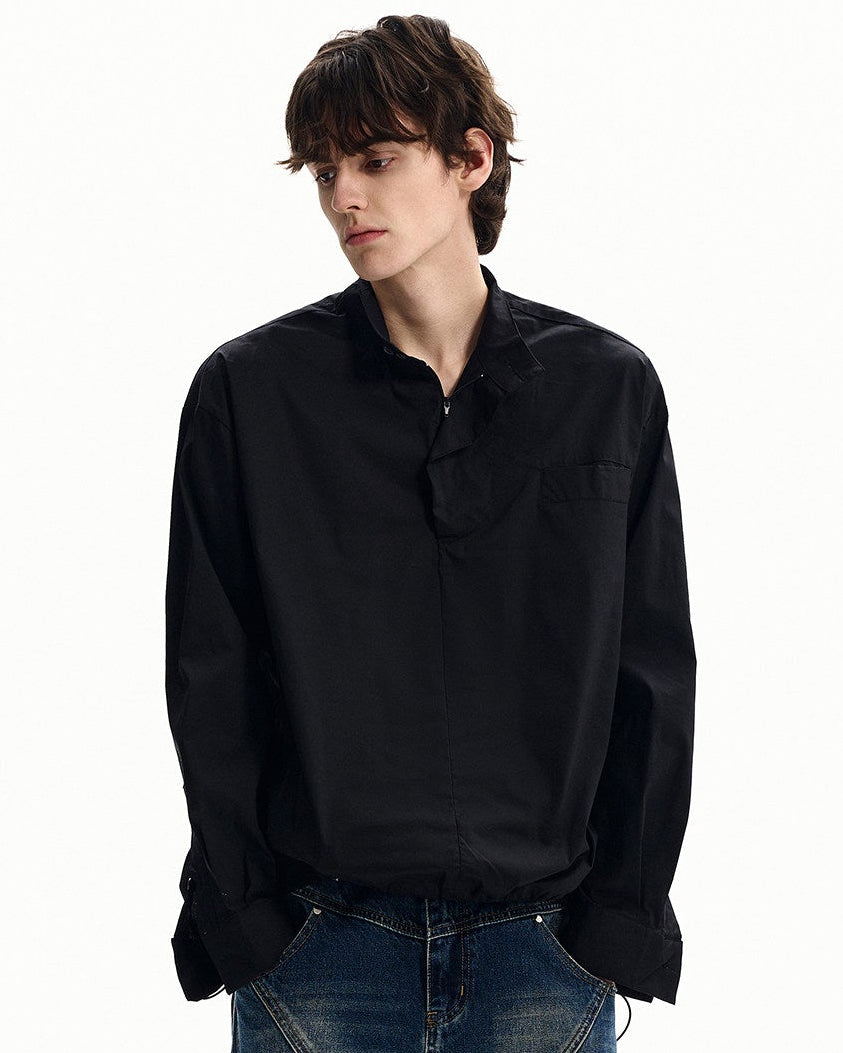 Technical Poplin Zip Shirt