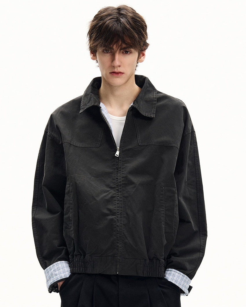 Cotton Twill Elastic Hem Jacket