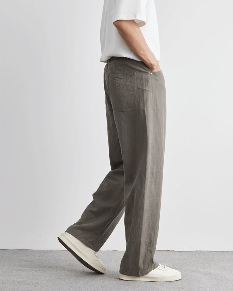 Jeans Look Locker geschnittene Hose mit weitem Bein
