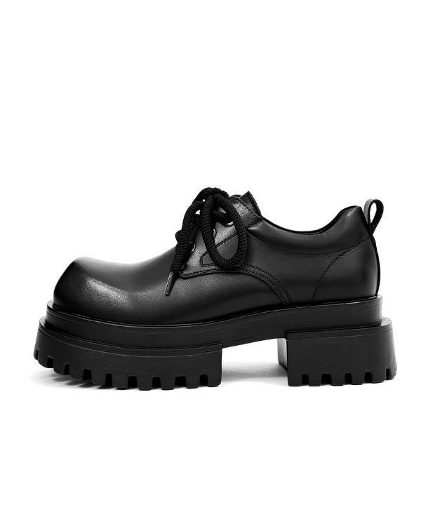 Armor Chunky Leather Derby Boots