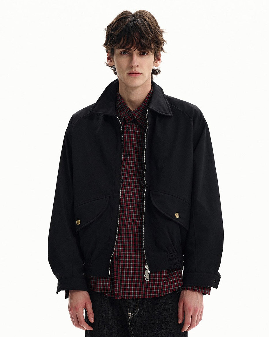 Matte Cotton Zip Utility Jacket