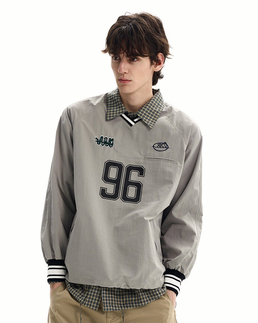 Woven Graphic Pullover Sweater