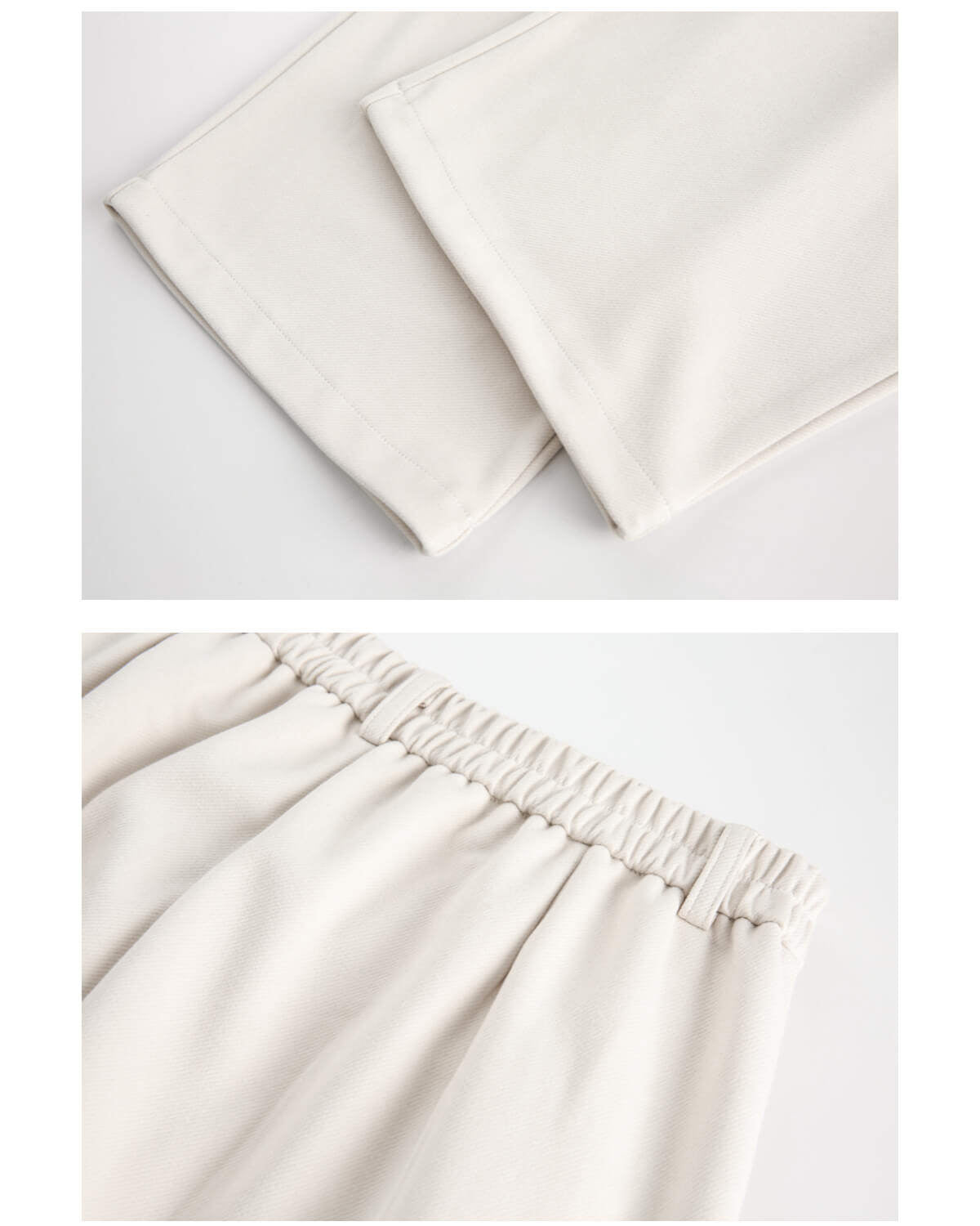 Cotton Blend Wide Pleat Trousers