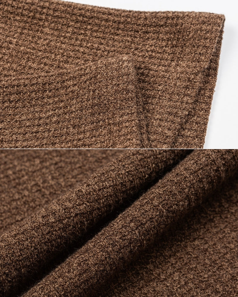 Chemise à col cubain en tricot texturé