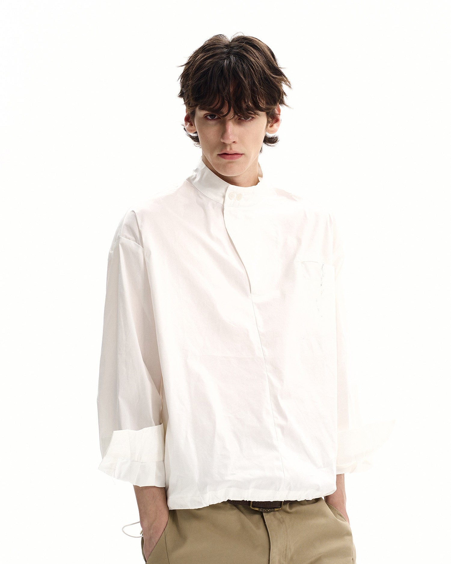 Technical Poplin Zip Shirt