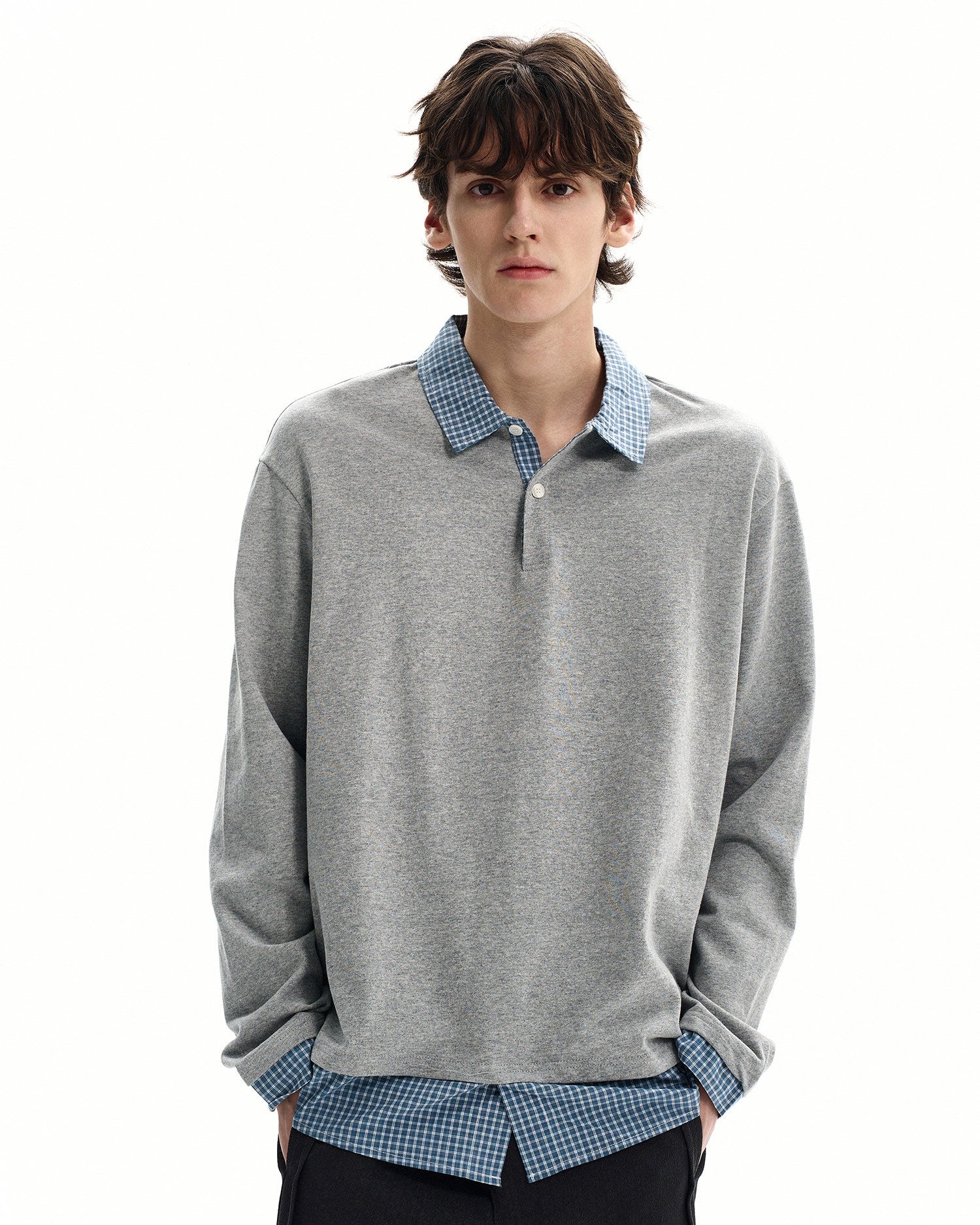 Cotton Jersey Layered Polo Shirt