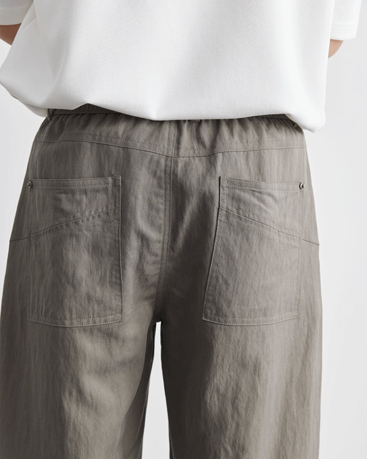 Jeans Look Locker geschnittene Hose mit weitem Bein