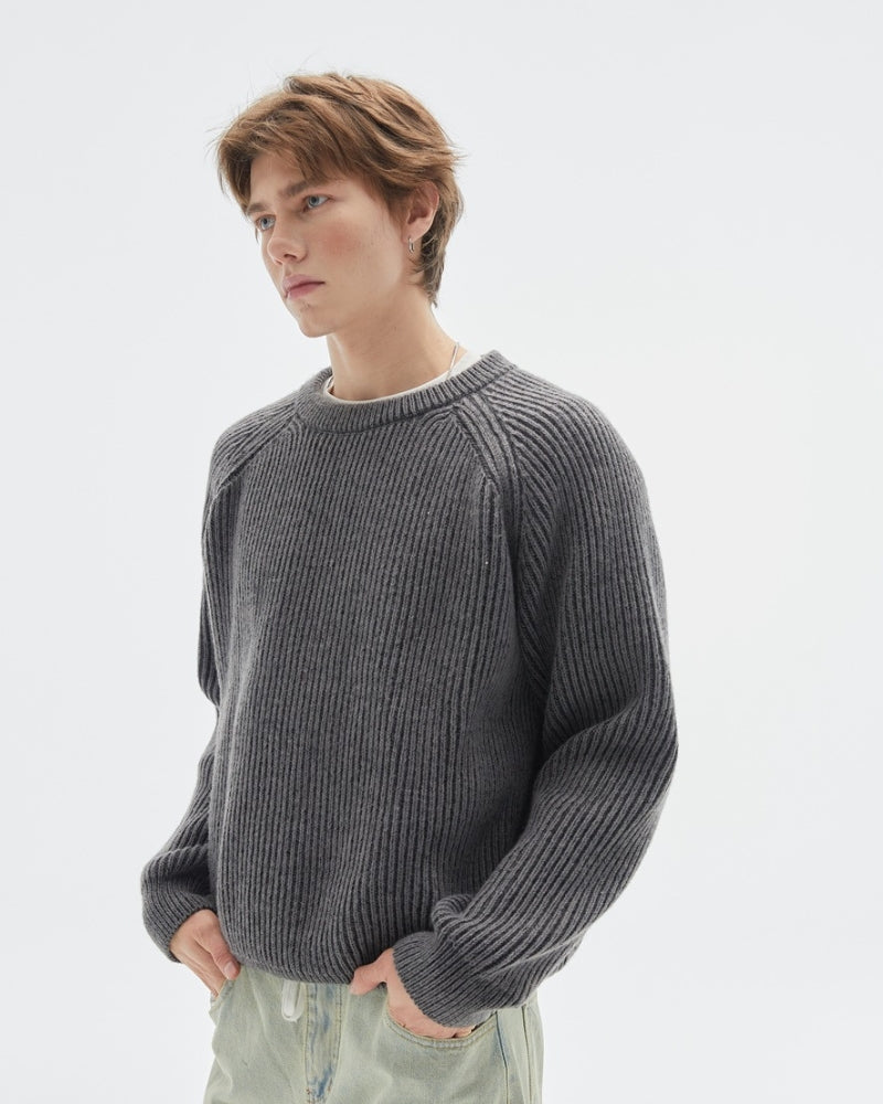 Pull à col roulé en tricot Belange côtelé