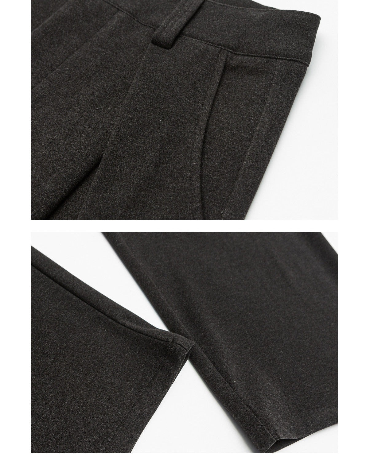 Wool Blend Wide Pleat Trousers
