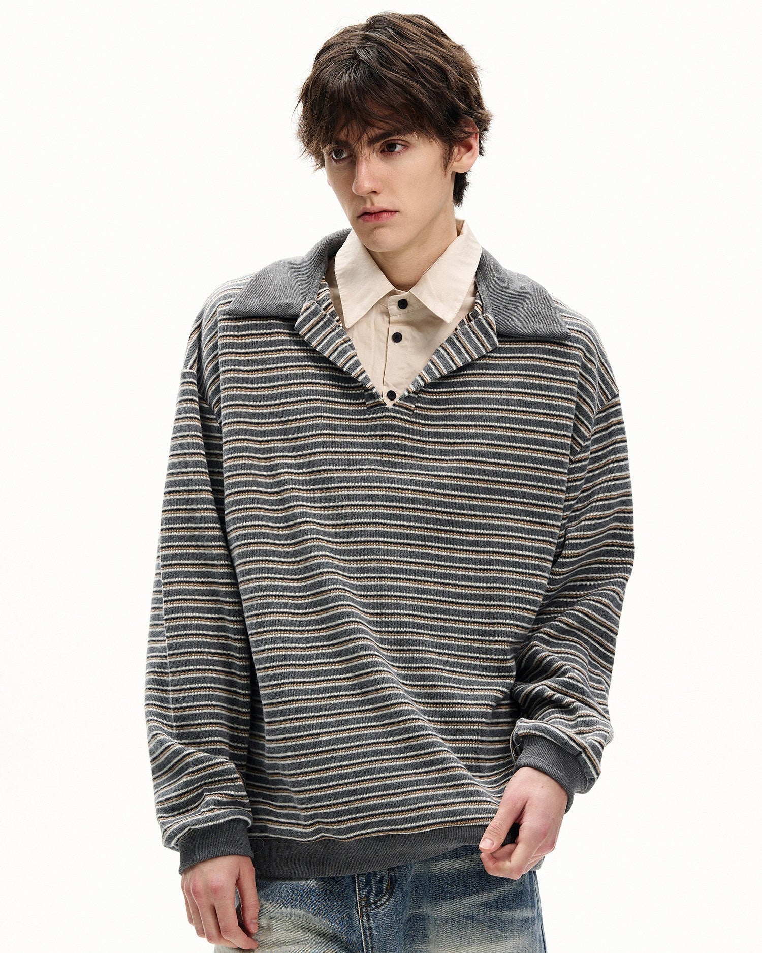 Striped Cotton Jersey Sweater