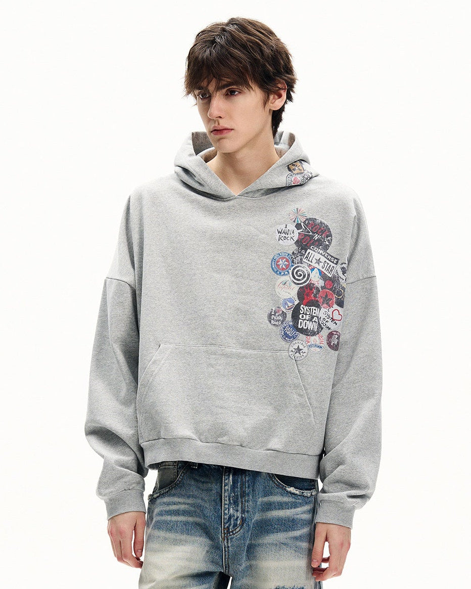 Graphic Fleece Pullover Hoodie