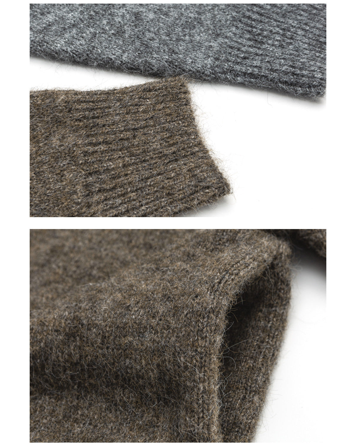 Wool Blend Stand Collar Cardigan