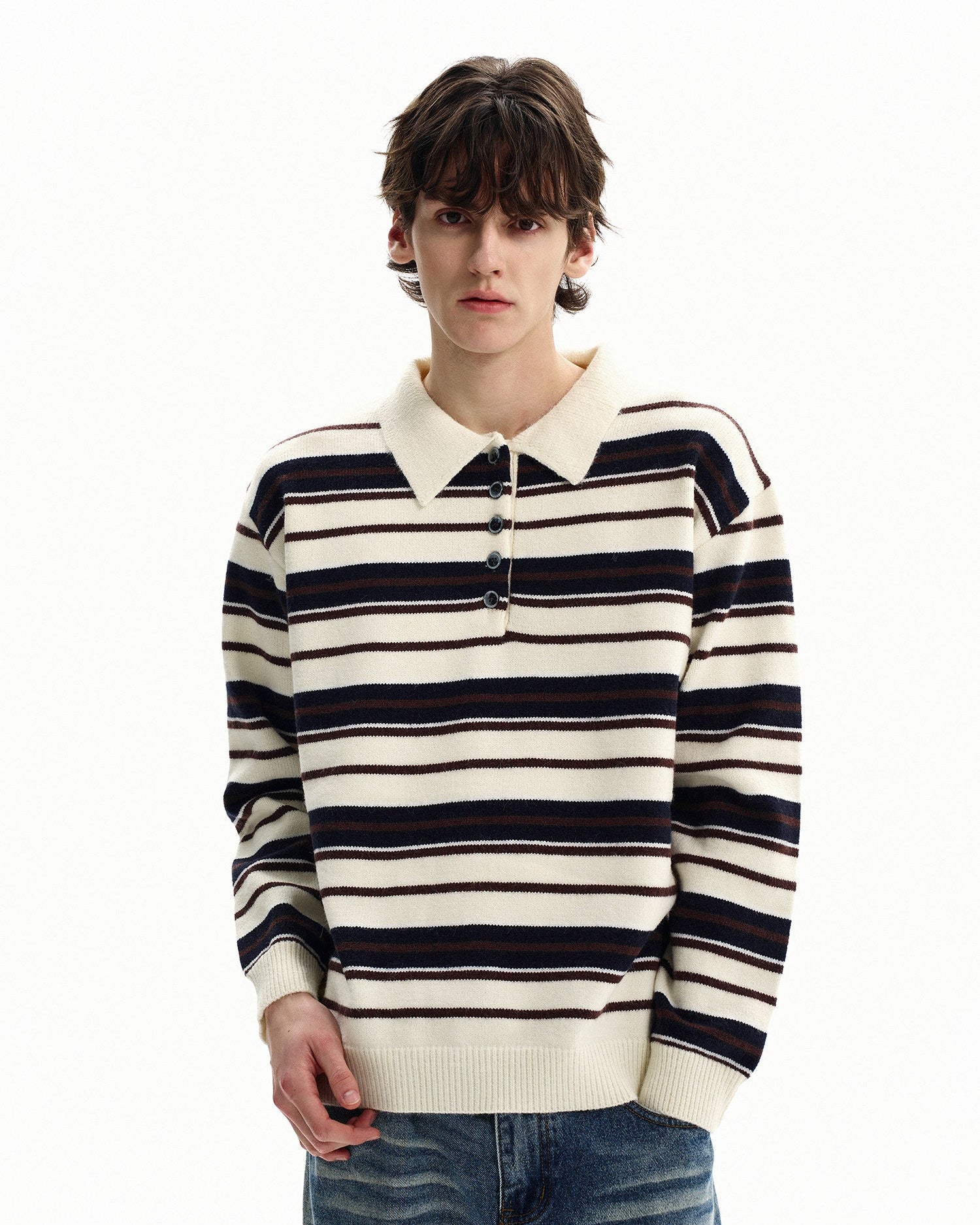 Premium Striped Knit Sweater
