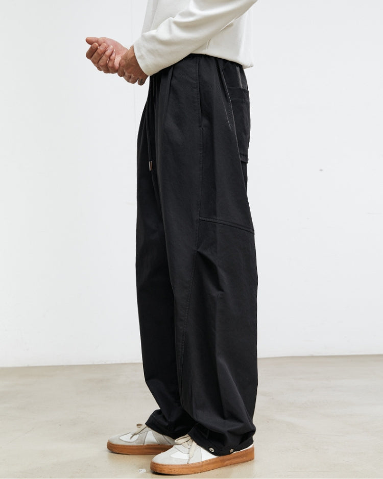 Pantalon confort à large jambe et ceinture