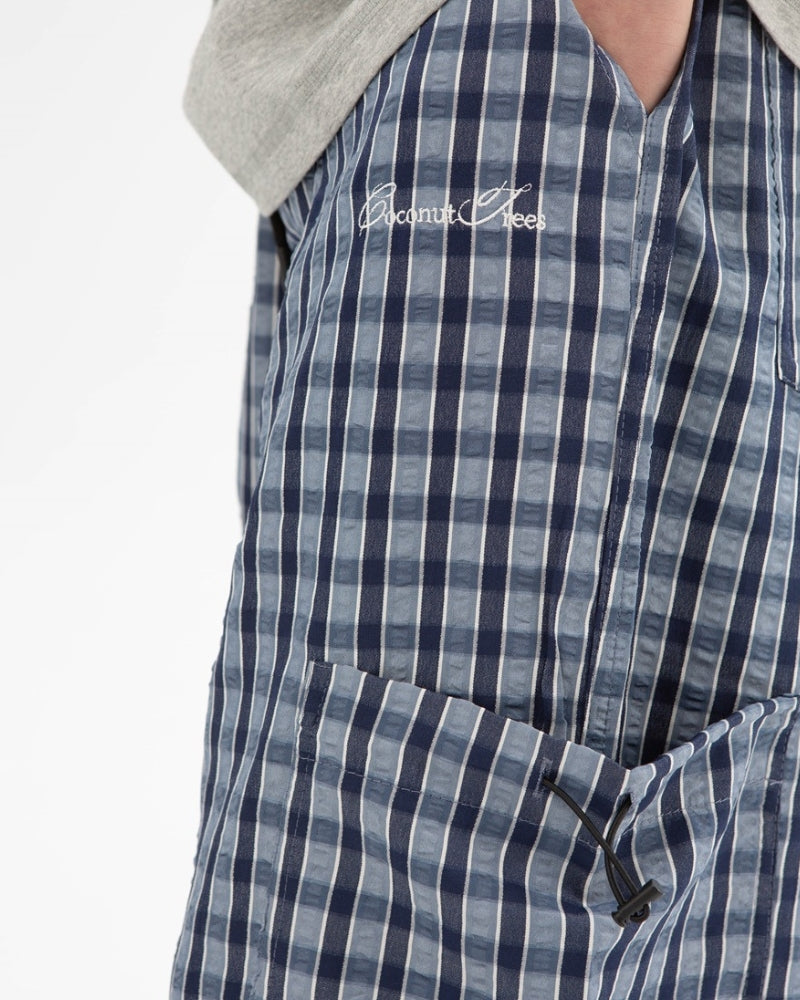 Unter dem Kokosnussbaum Relaxed Fit Karierte Cargo-Hose