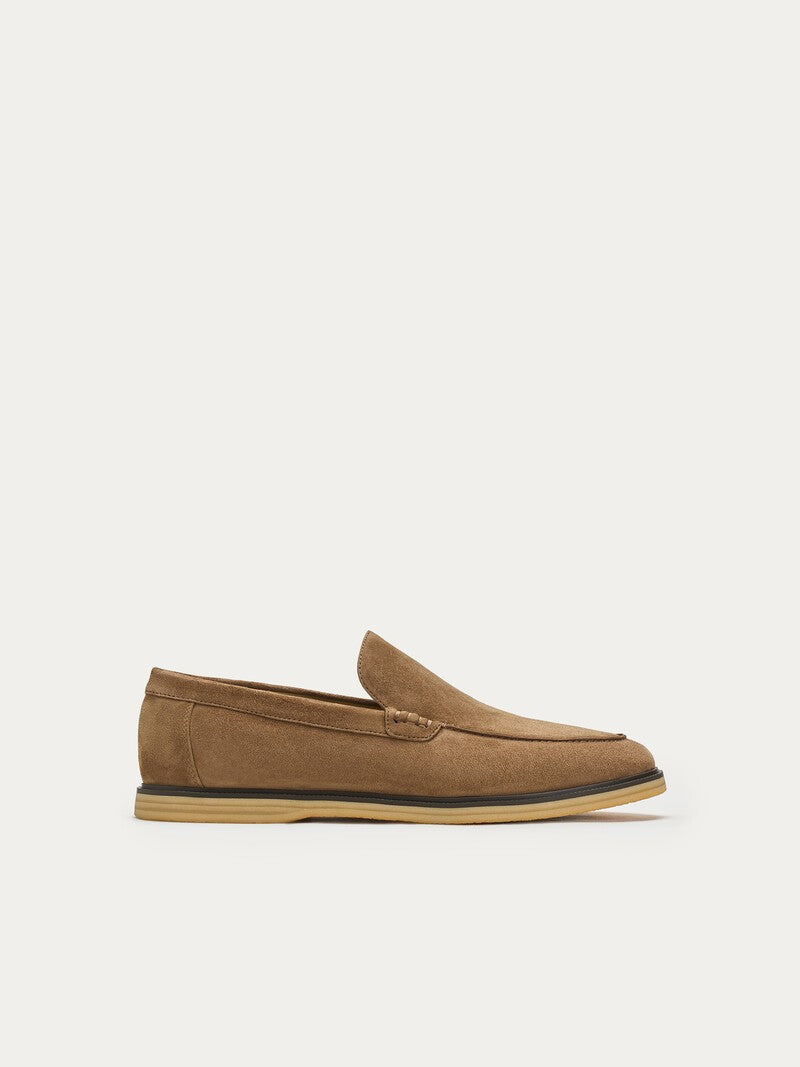 Tobacco Suede loafers