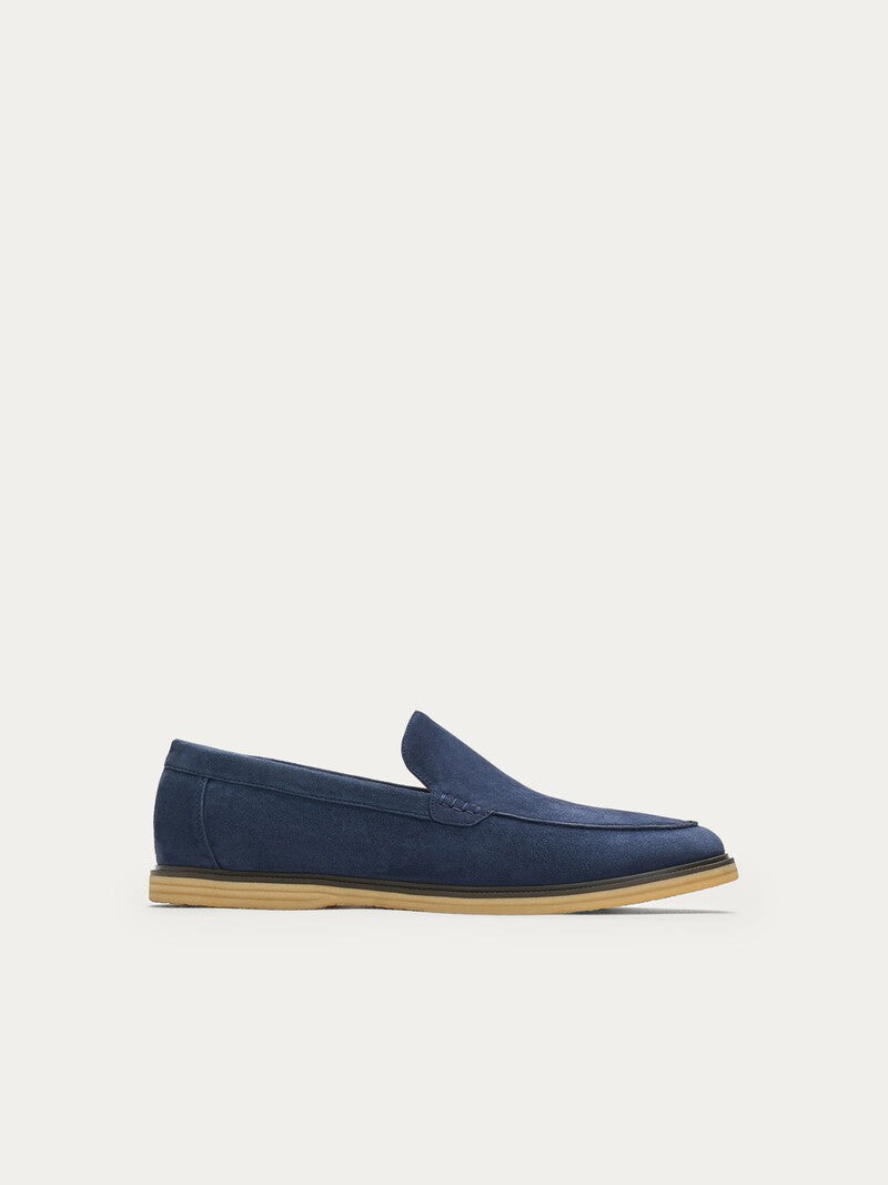Navy Blue Suede loafers