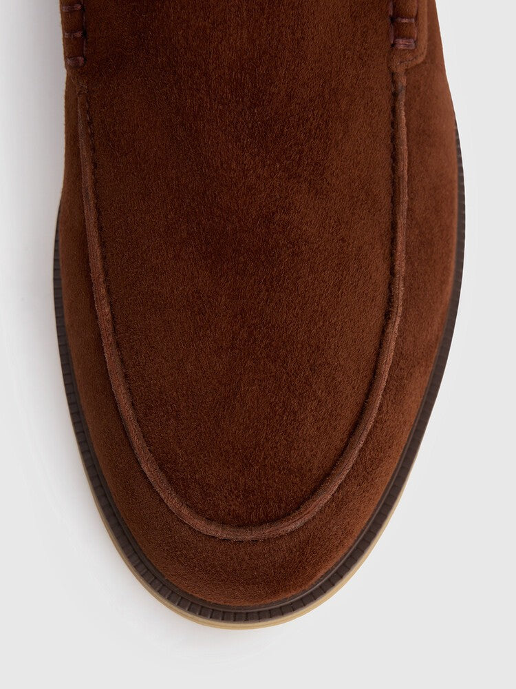 Bordeaux Wildleder-Slipper