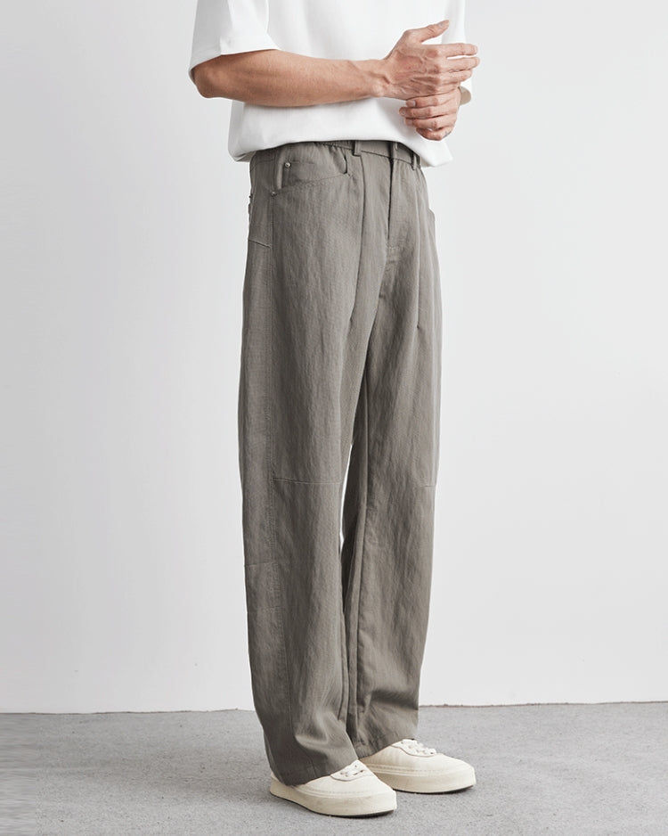 Jeans Look Locker geschnittene Hose mit weitem Bein