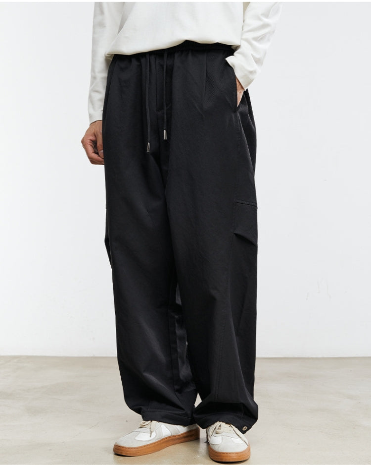 Pantalon confort à large jambe et ceinture
