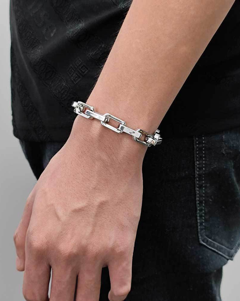 Tri-Tone Statement Link Bracelet