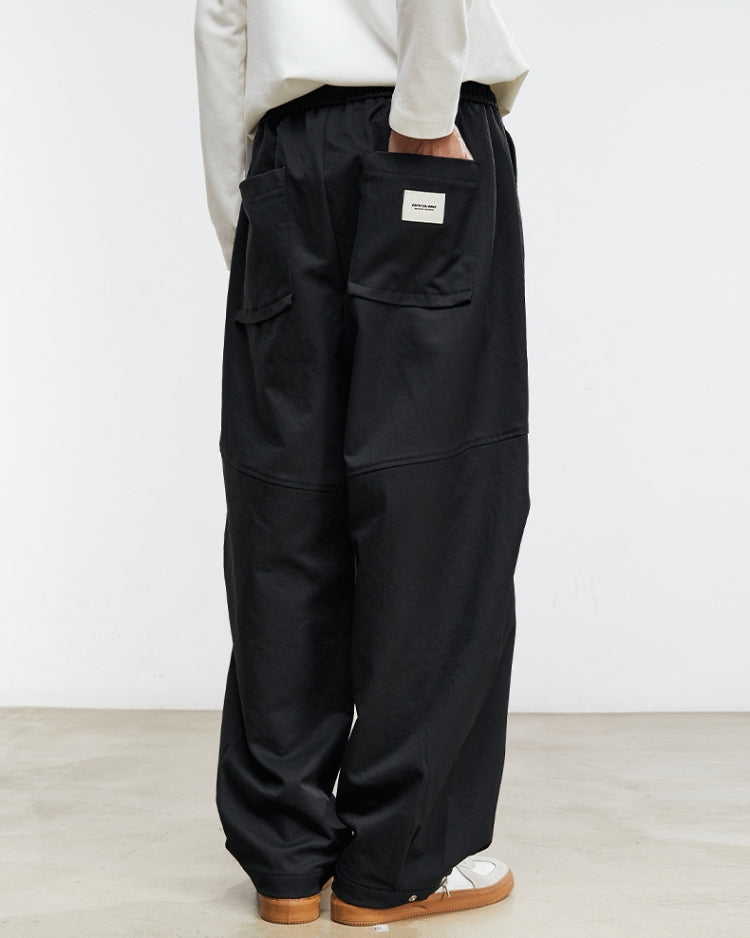 Pantalon confort à large jambe et ceinture