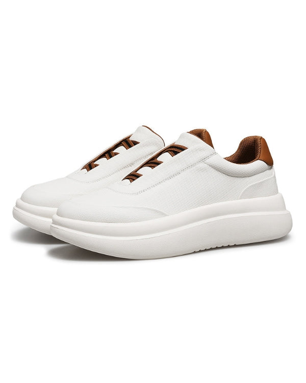 Der weiße Crisp Elevate 2.0 Schnürlose Leder-Sneaker