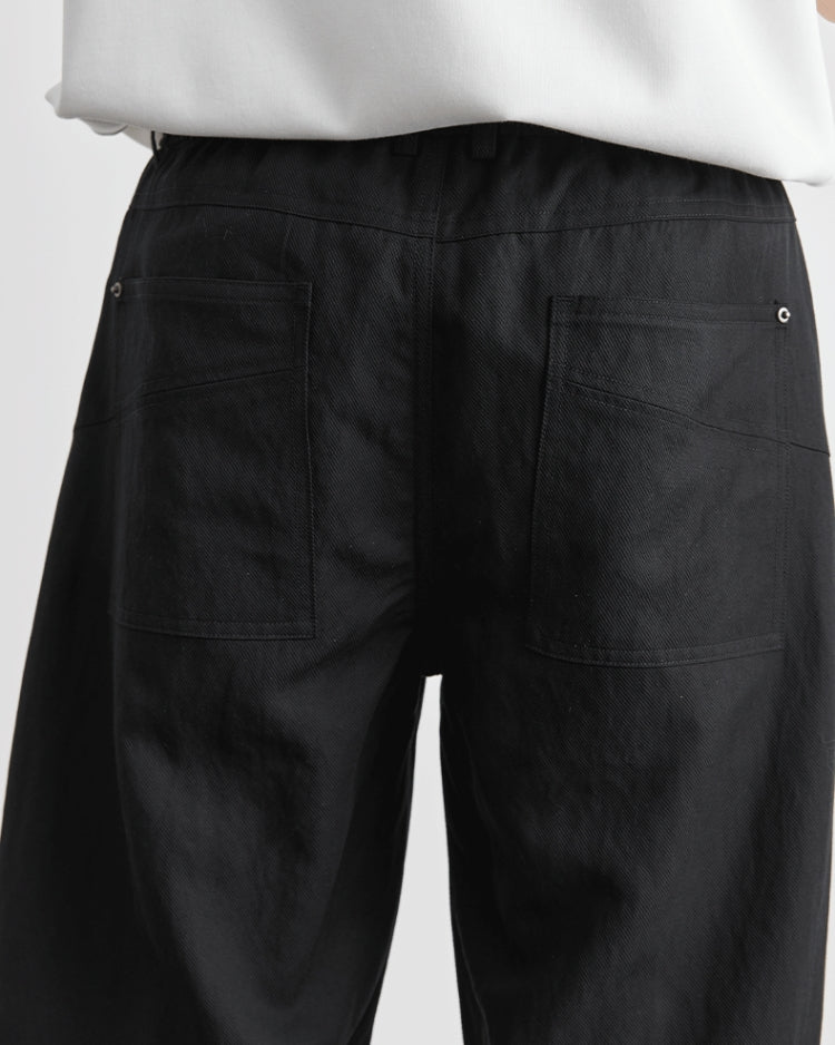 Jeans Look Locker geschnittene Hose mit weitem Bein