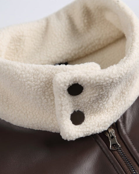 The Furline PU Winter Coat