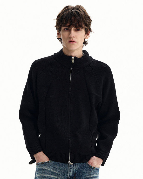 Refined Knit Zip Cardigan