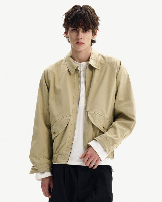 Matte Cotton Zip Utility Jacket