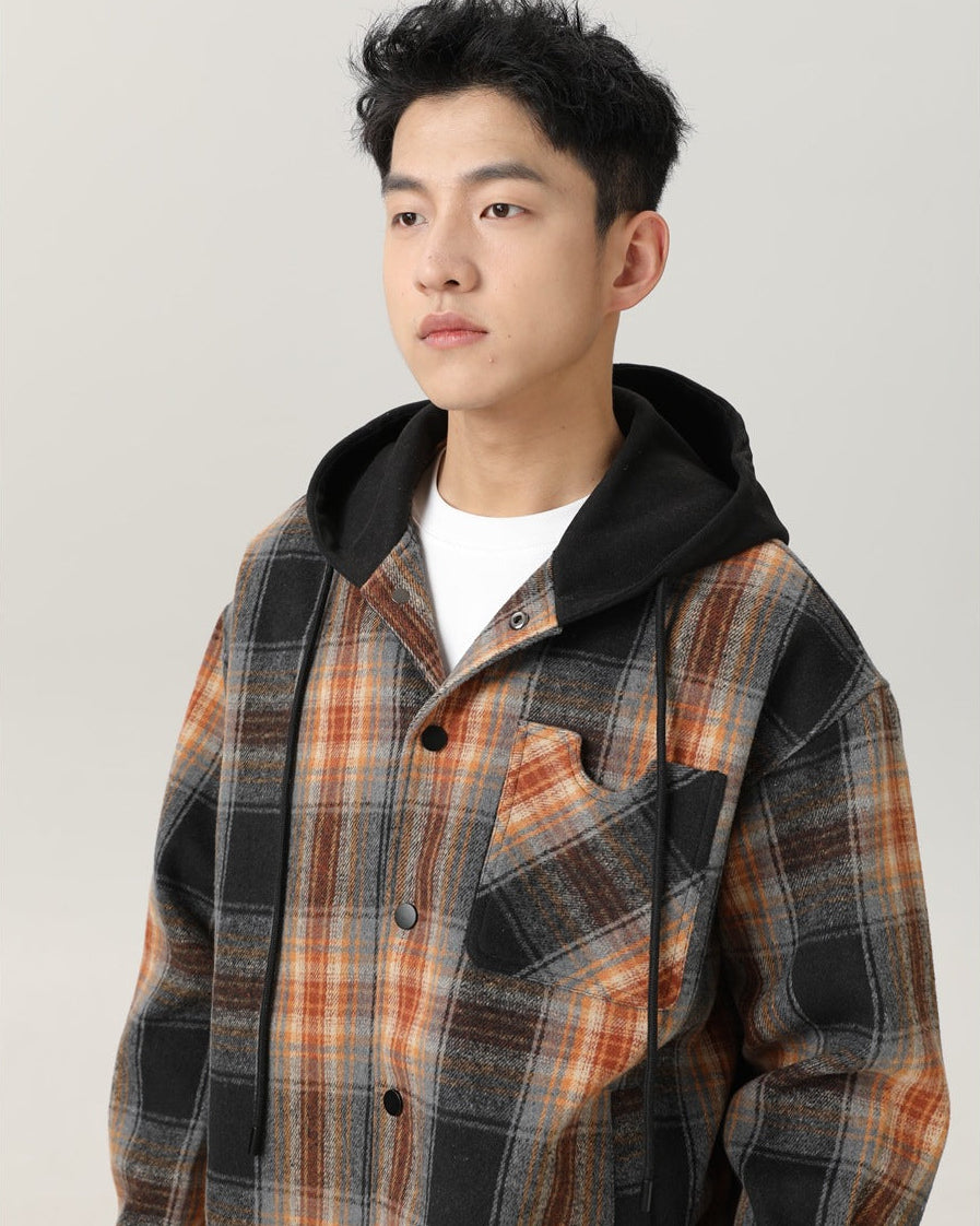The Maillard Plaid Hood Jacket