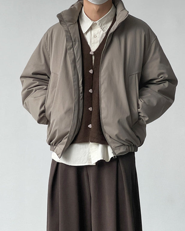 Black Padded Zip Jacket