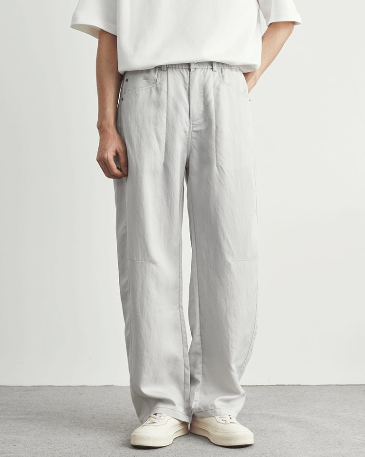 Jeans Look Locker geschnittene Hose mit weitem Bein