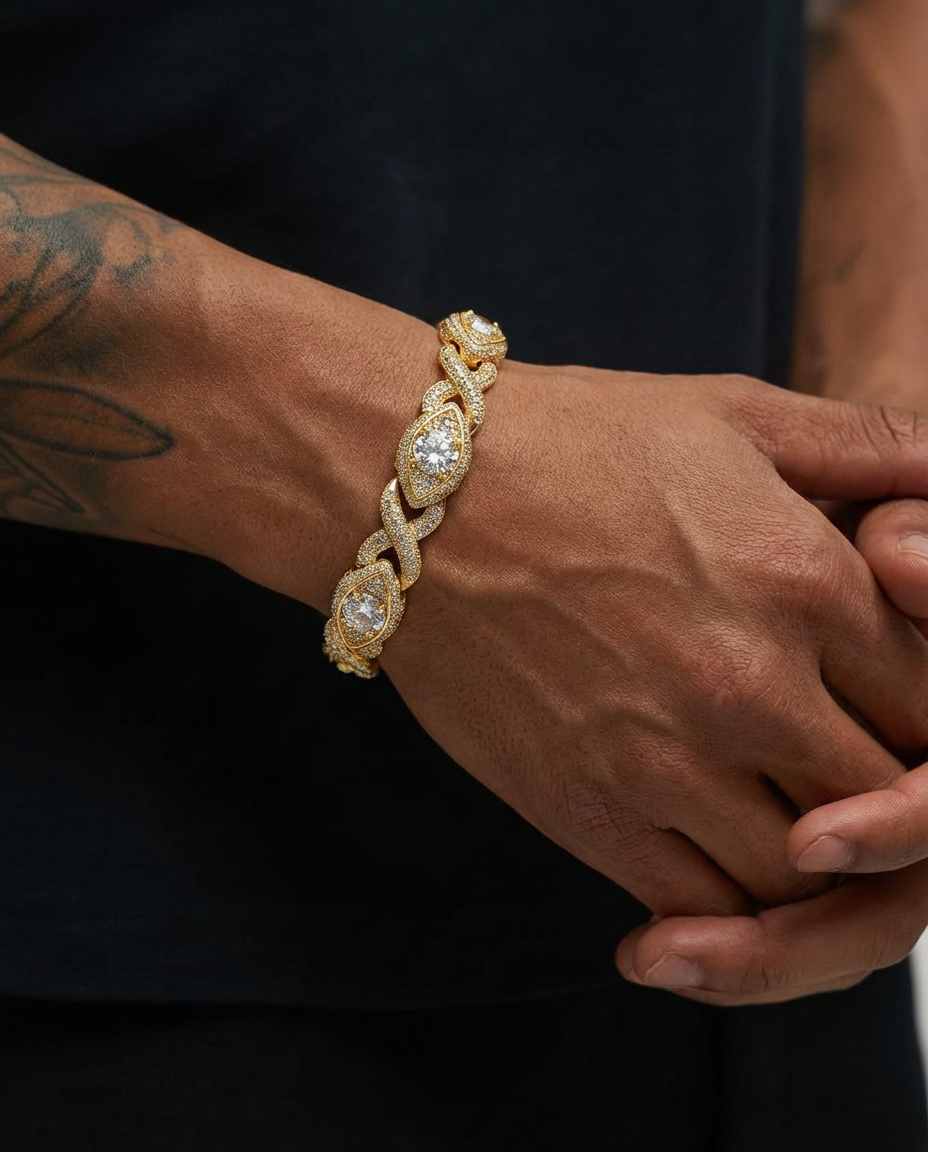 Marquise Iced Link Bracelet
