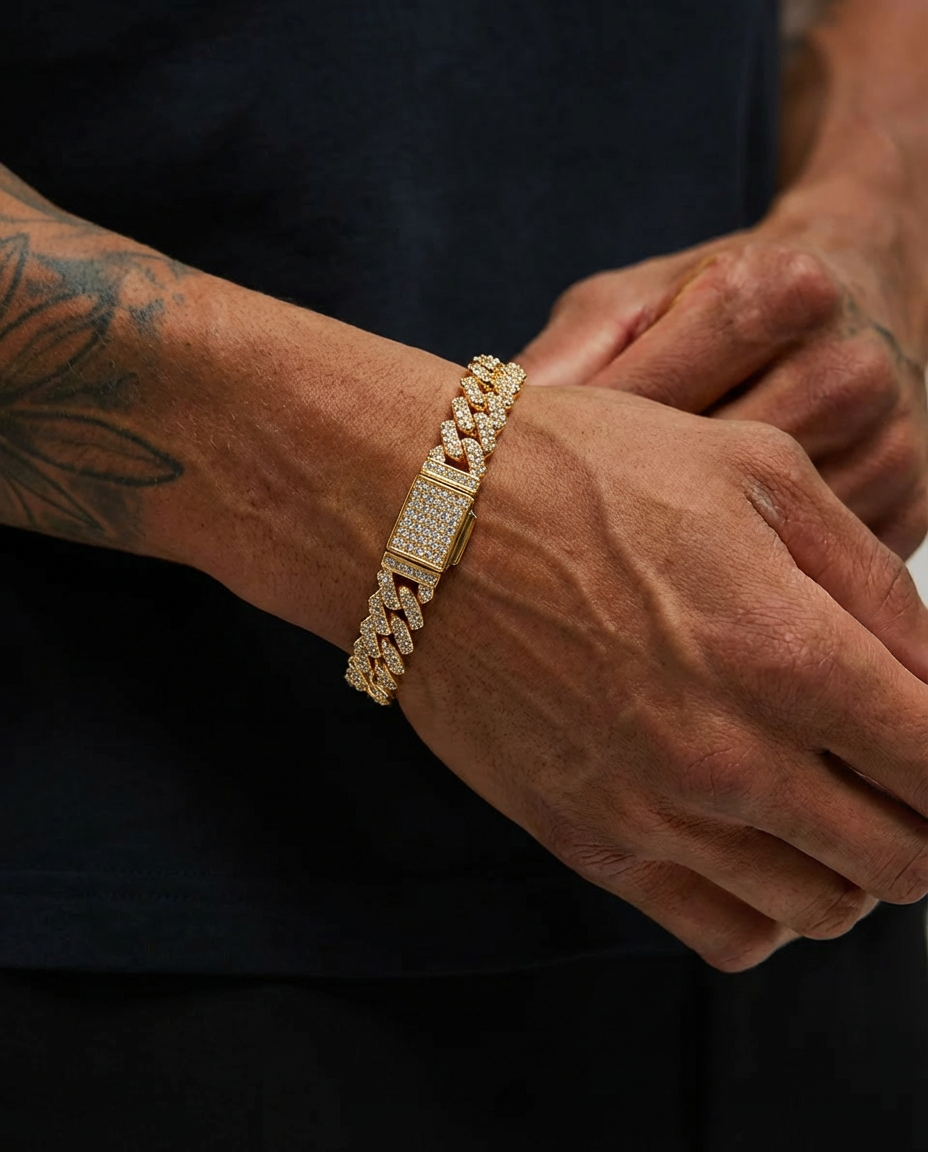15Iced Cuban Link Bracelet
