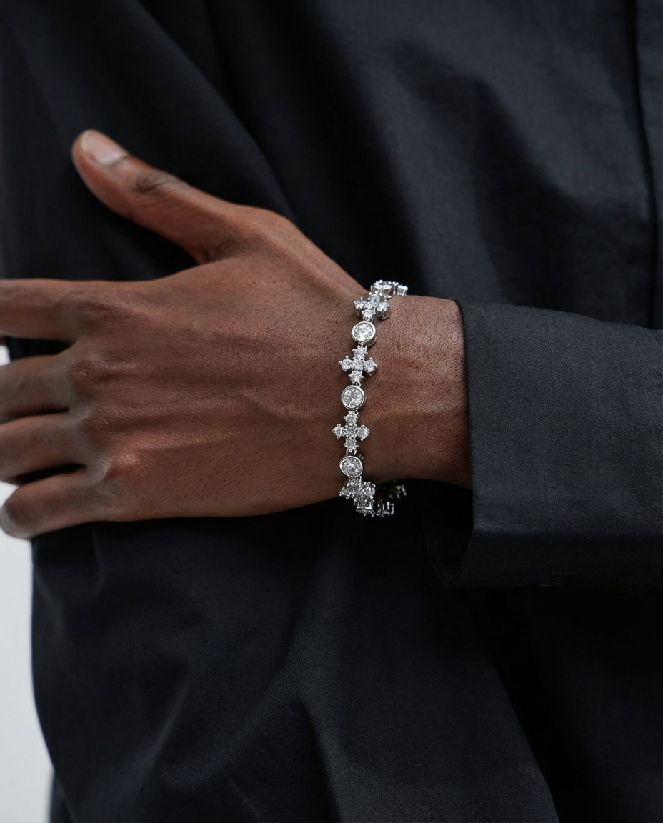 Celestial Cross Diamond Bracelet