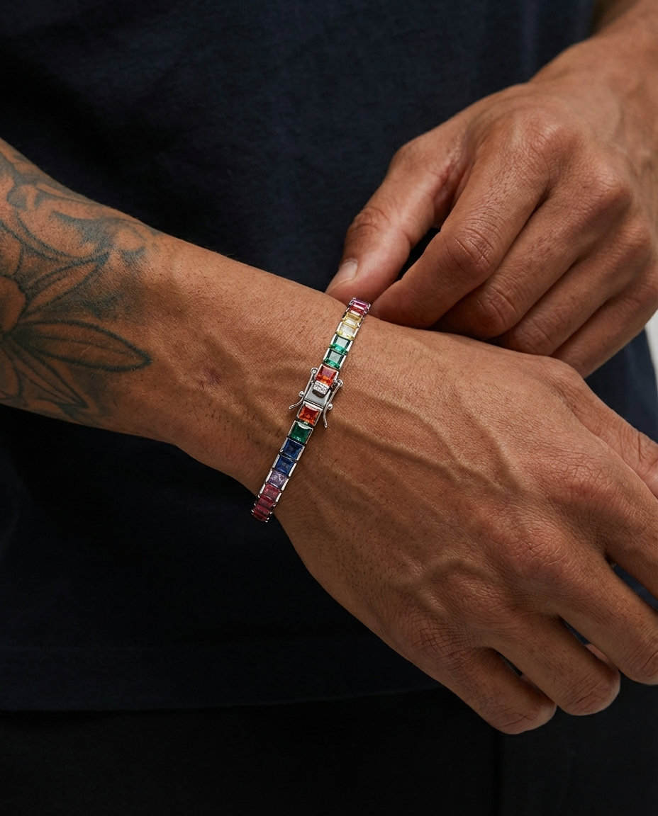 Signature Rainbow Gemstone Tennis Bracelet