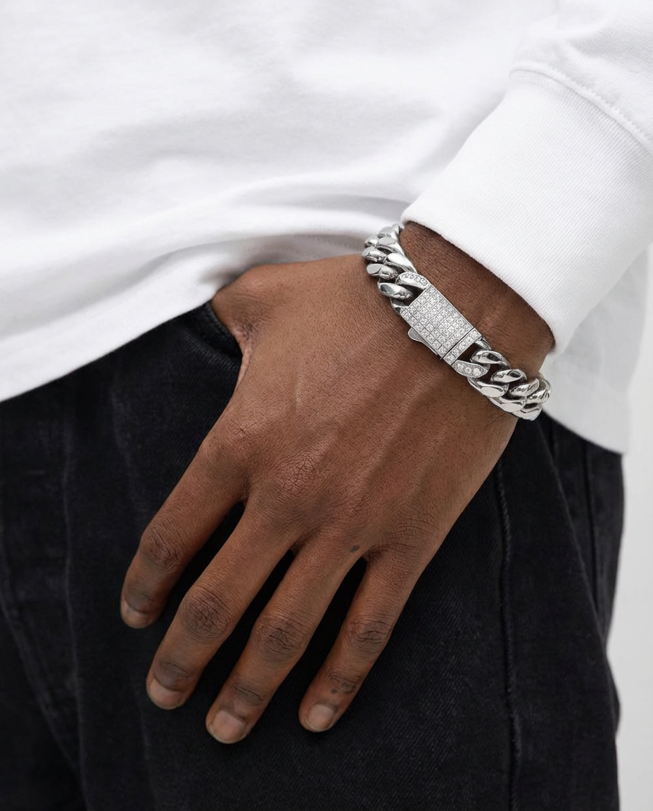 Signature Pavé Cuban Link Bracelet