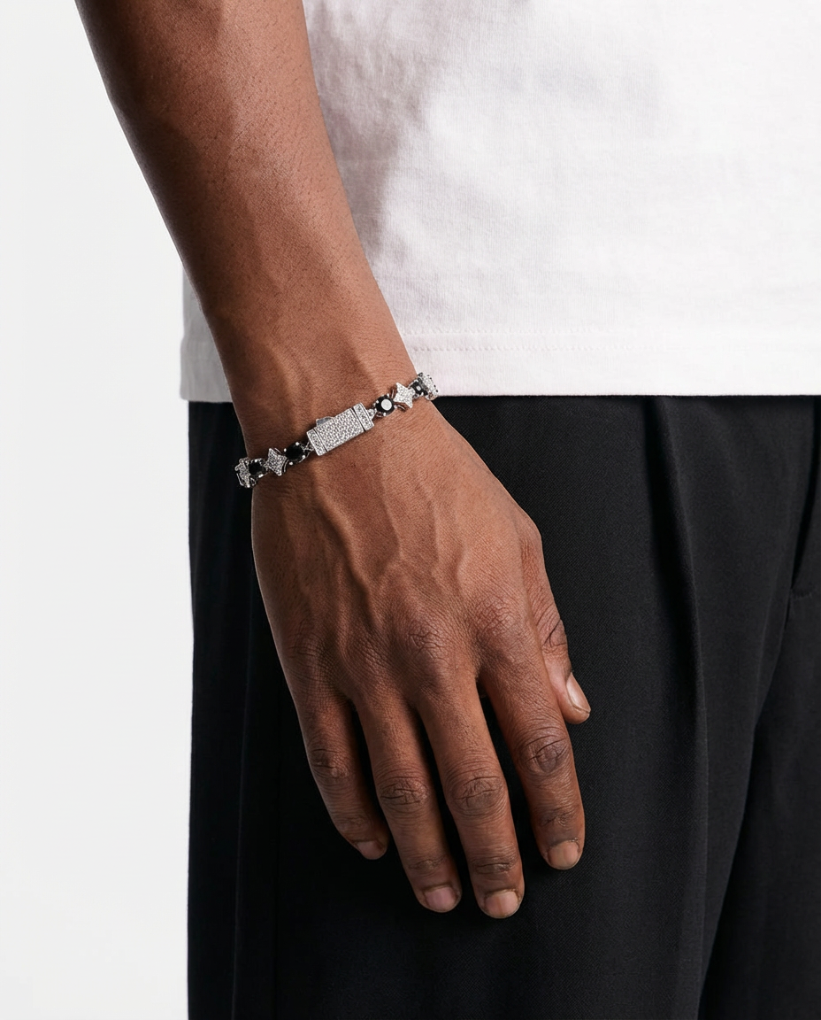 Luxe Iced Gemstone Link Bracelet