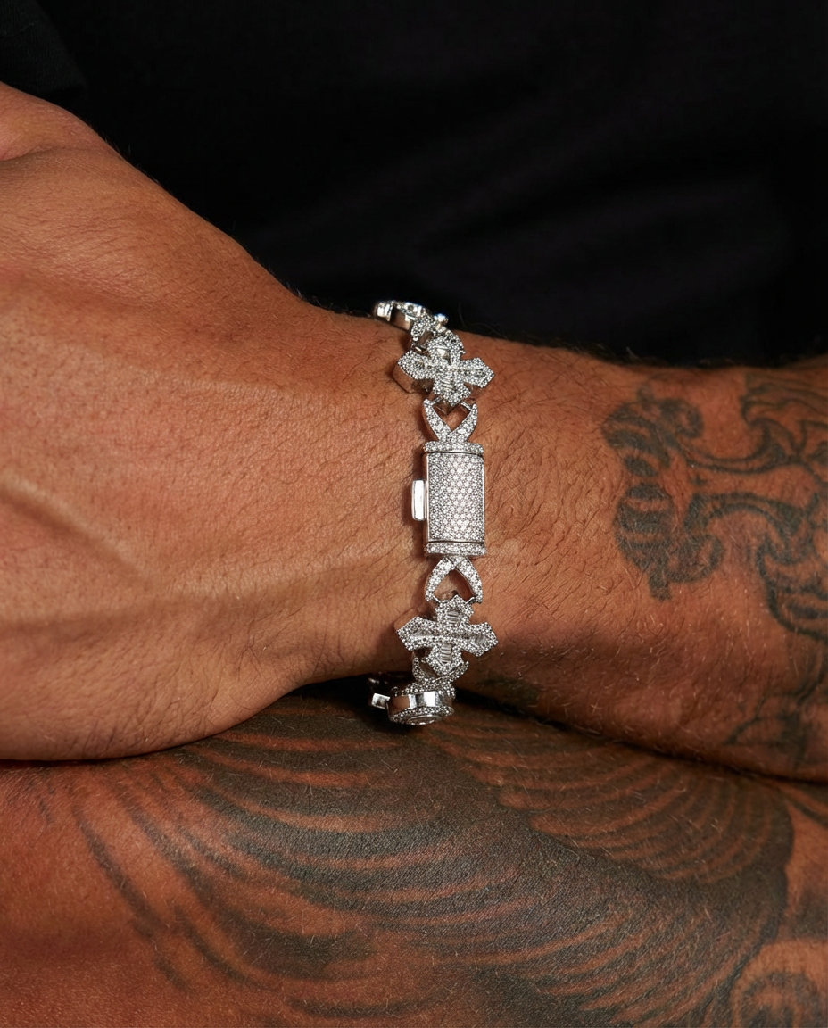 Butterfly Iced Link Bracelet