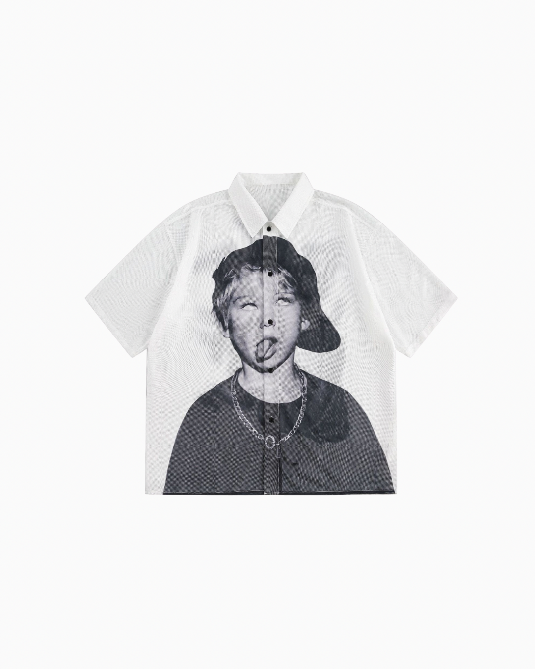Chemise à manches courtes à imprimé graphique