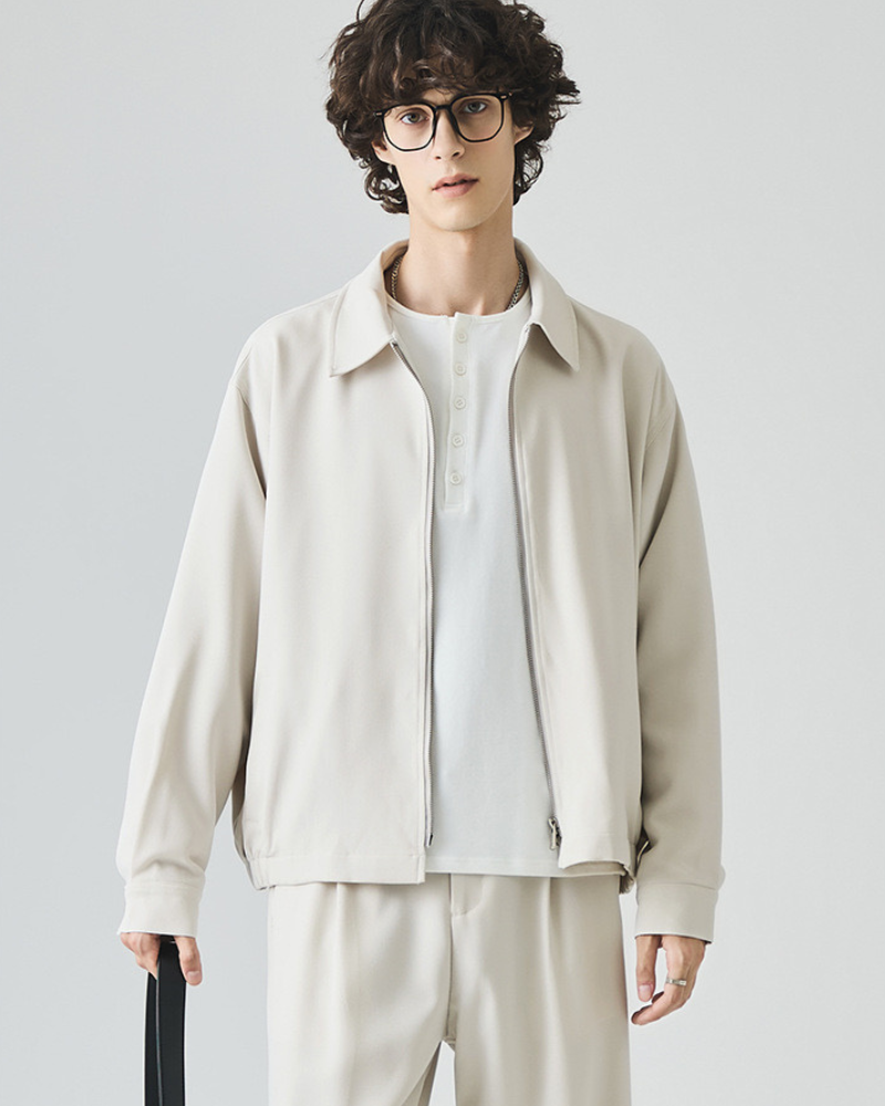 Minimalistische Zip-Up Überhemdjacke