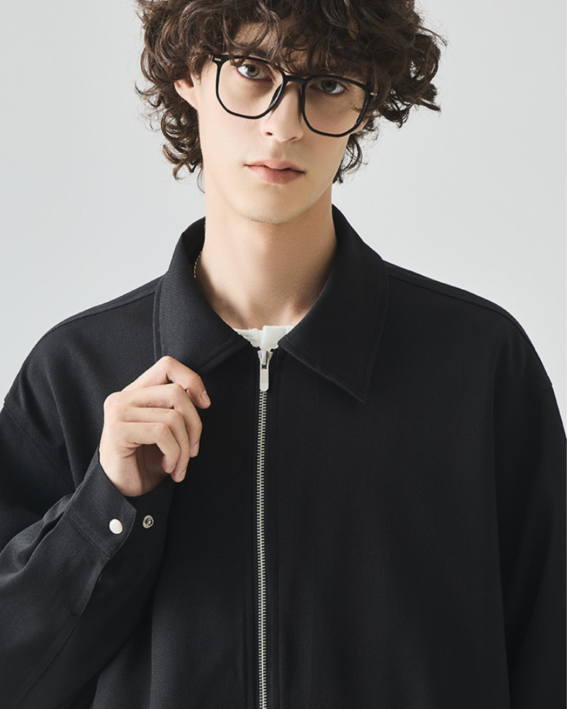 Minimalistische Zip-Up Überhemdjacke