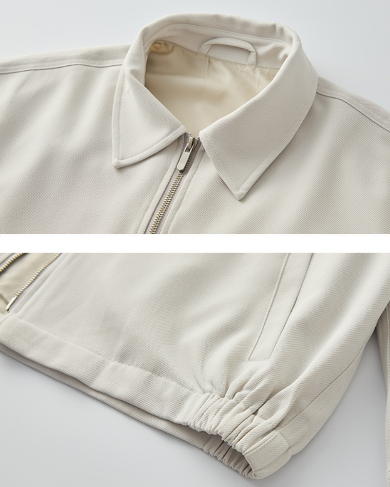 Minimalistische Zip-Up Überhemdjacke