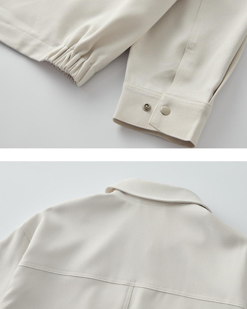 Minimalistische Zip-Up Überhemdjacke