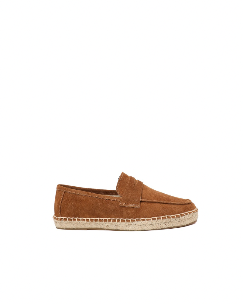 Mokassin-Espadrilles aus Wildleder